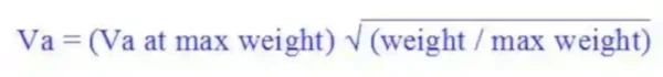 Maneuvering Speed Formula