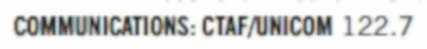 Communications: CTAF/UNICOM