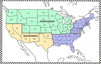 High Altitude Approach Chart Regions