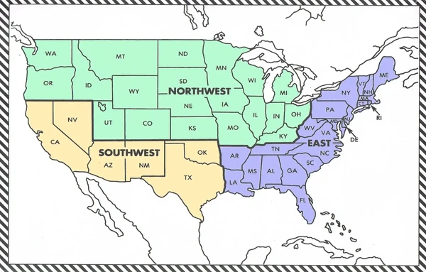 High Altitude Approach Chart Regions