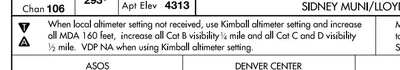 Alternative Altimeter Setting