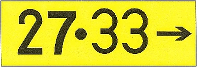 Destination Sign for Common Taxiing Route to Two Runways