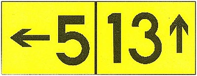 Destination Sign for Different Taxiing Routes to Two Runways