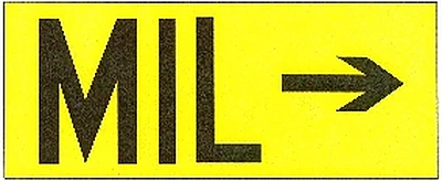 Destination Sign for Military Area