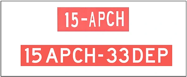 Holding Position Sign for a Runway Approach Area
