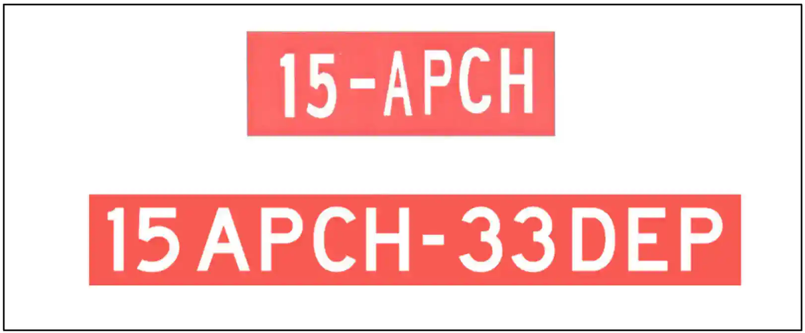 Holding Position Sign for a Runway Approach Area