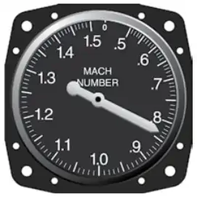 Instrument Flying Handbook, A Machmeter shows the ratio of the speed of sound to the TAS the aircraft is flying