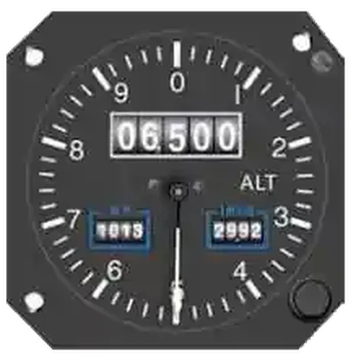 Instrument Flying Handbook. Figure 3-5, Drum-Type Altimeter