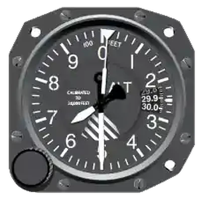 Instrument Flying Handbook. Figure 3-4, Three Pointer Altimeter