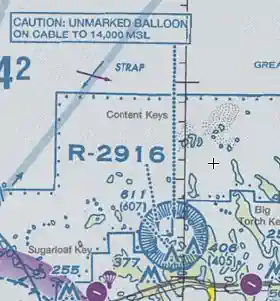 Sectional Chart Key West Surveillance Balloon