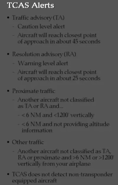 TCAS Alerts