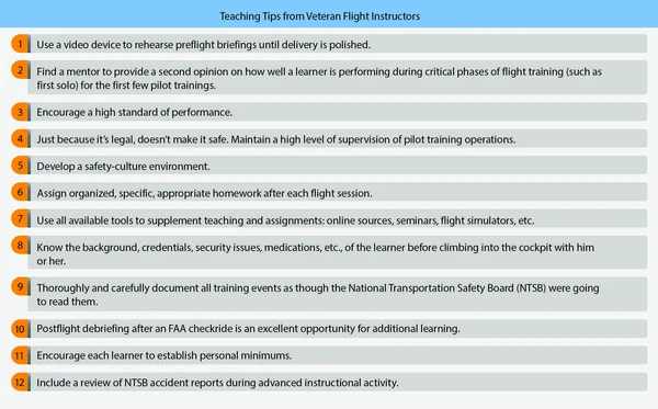 Teaching tips from veteran flight instructors.