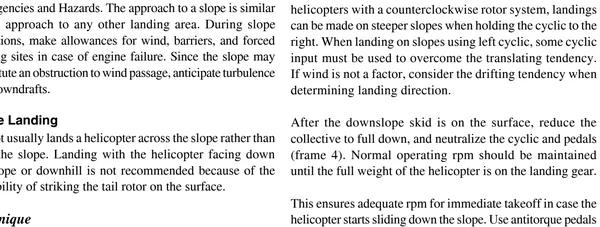 Slope landing.