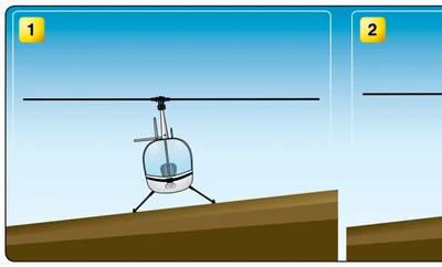 Slope takeoff.