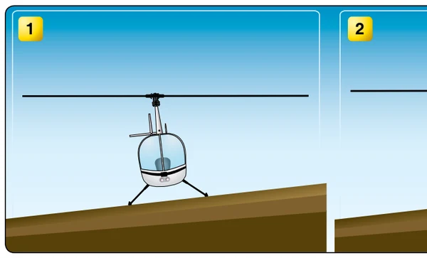 Slope takeoff.