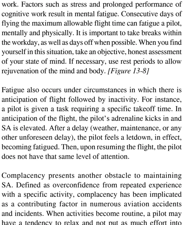 Countermeasures to fatigue according to the FAA