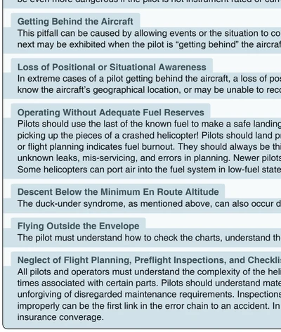 Operational pitfalls.
