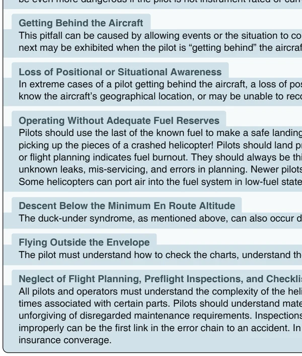 Operational pitfalls.