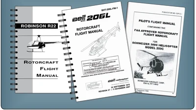 The rotorcraft flight manual is a regulatory document covering maneuvers, procedures, and operating limitations.