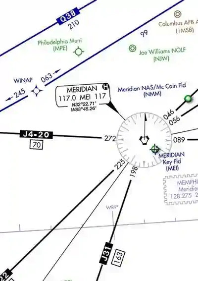 High Altitude Enroute Chart Jet Routes and Q Routes
