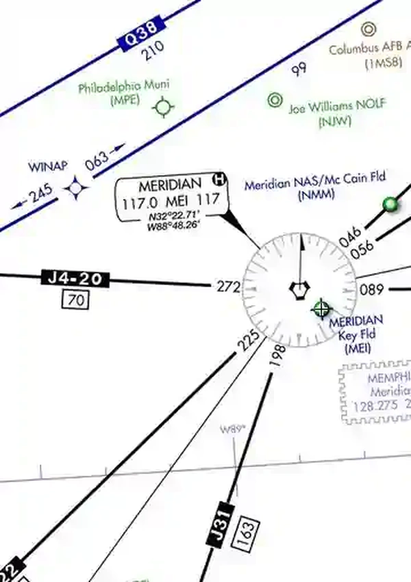 High Altitude Enroute Chart Jet Routes and Q Routes