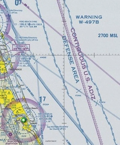 Warning Area Depicted