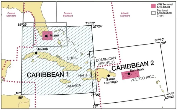 Caribbean VFR Aeronautical Chart