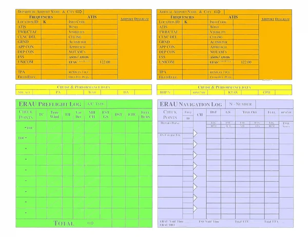 Embry-Riddle Aeronautical University (ERAU) Flight Log Side 1