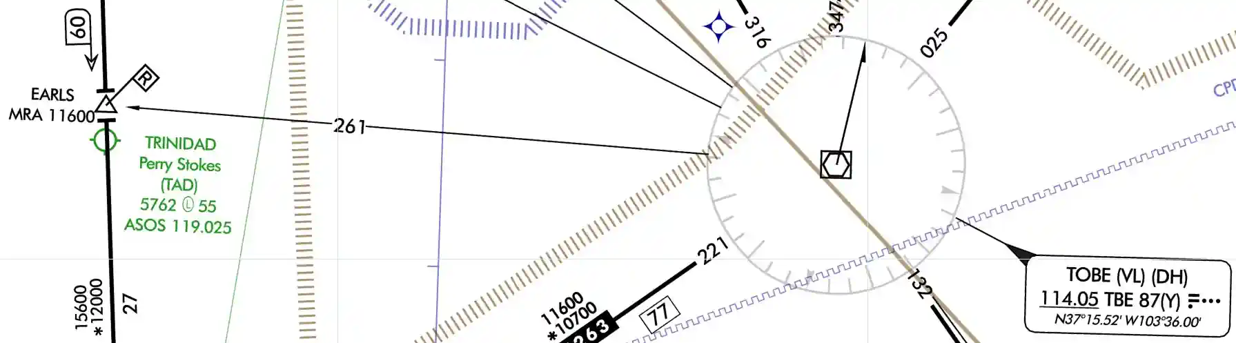 Skyvector.com, Minimum Reception Altitude Symbology Example
