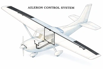 Cessna-172N Aileron System