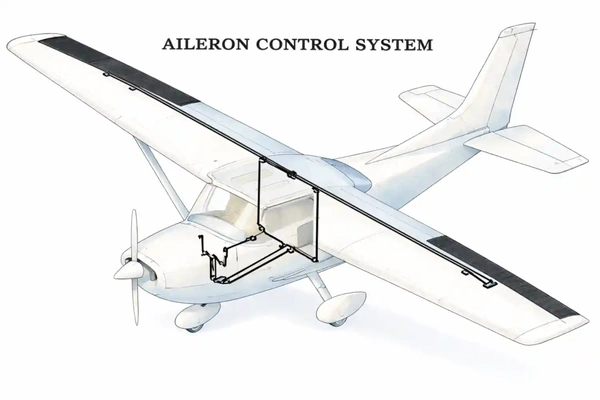 Cessna 172N Aileron Flight Control System