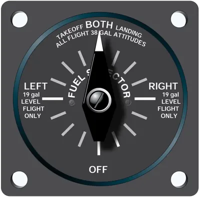 Pilot Handbook of Aeronautical Knowledge, Fuel Selector Valve