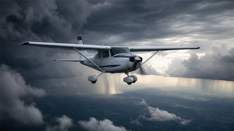 Aircraft flying in challenging weather for the Instructor Responsibilities & Professionalism quiz