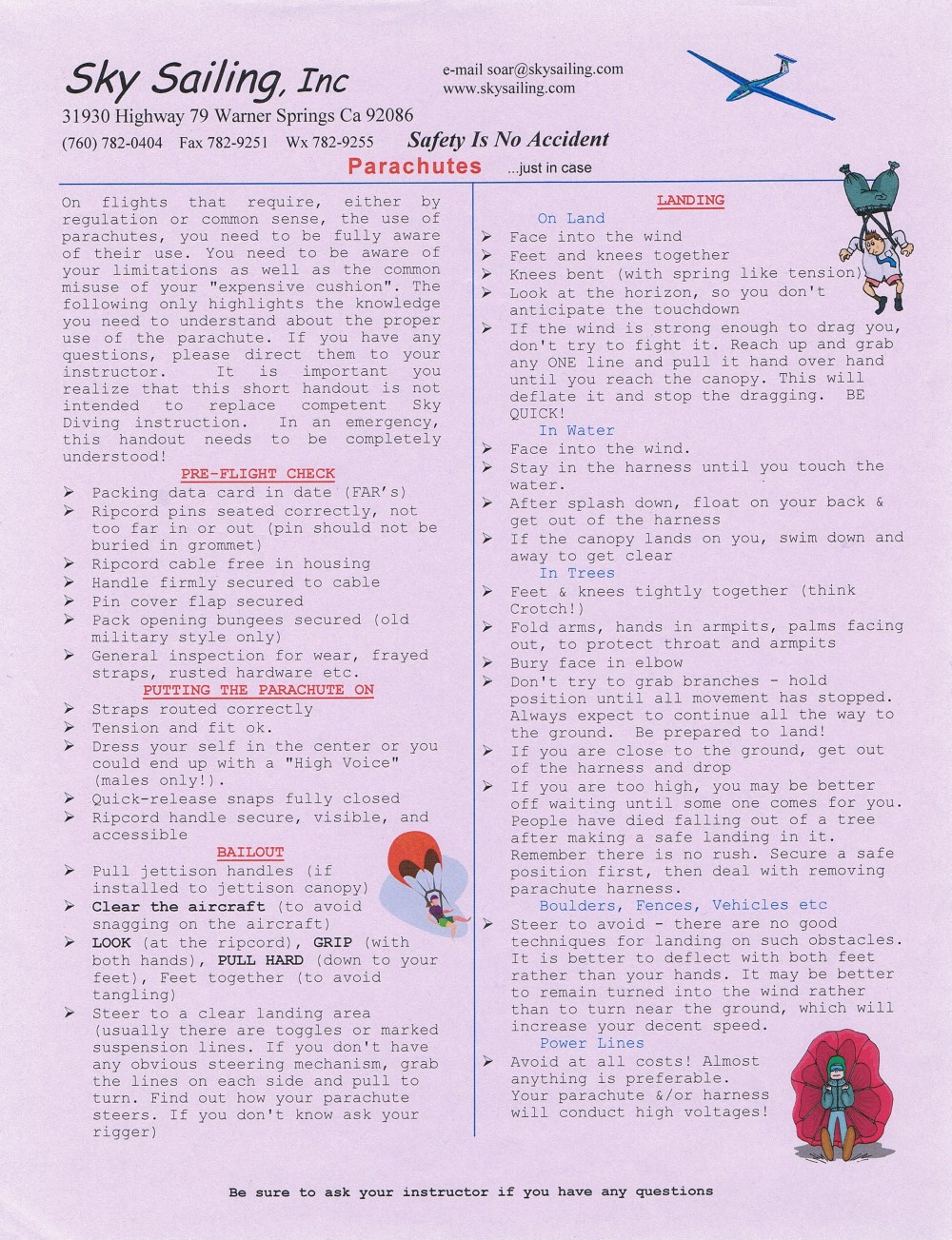 Parachutes and Parachuting