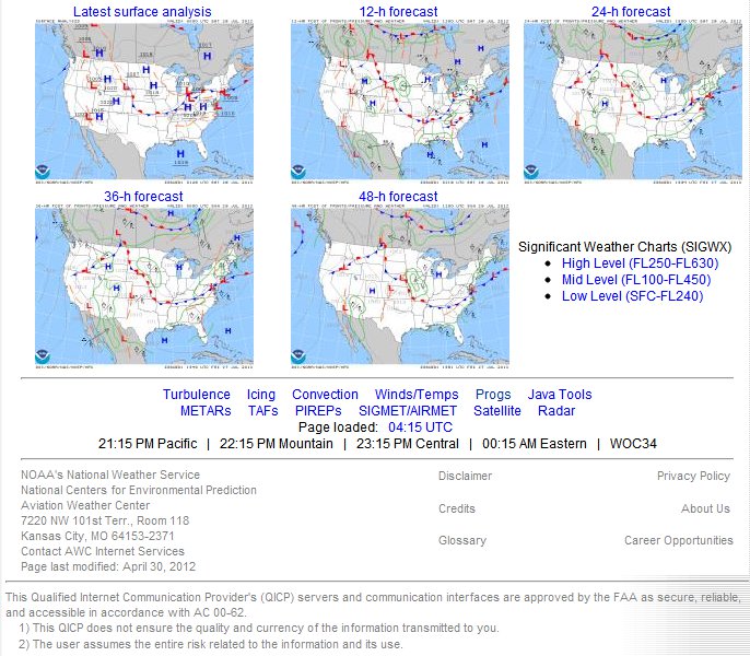 Aviation Weather Prognostic Charts