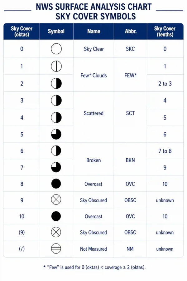 Sky Cover Symbols